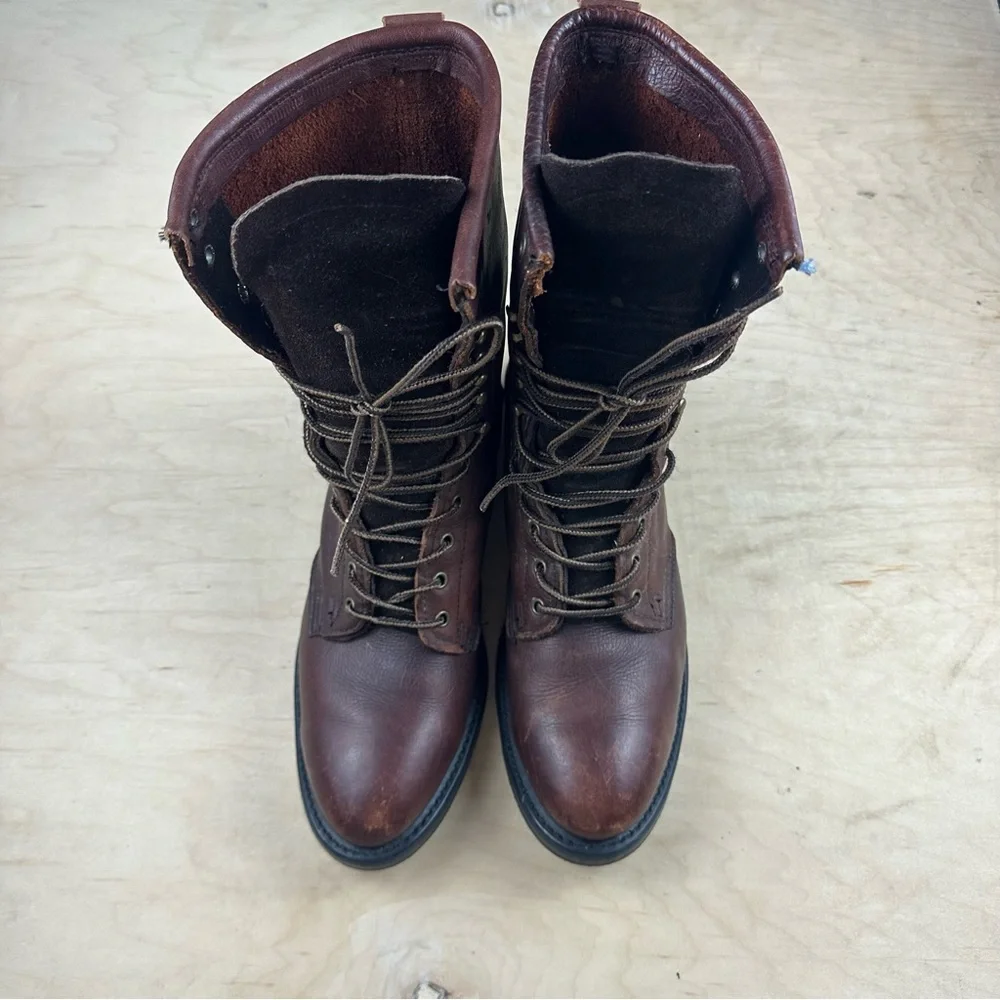 Double H Dark Brown Leather Boots